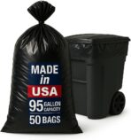 95-96 Gallon Extra-Large Black Garbage Can Liners, Heavy-Duty Trash Bags, 50 Bags, 1.5 Mil Thick, Ideal for Commercial & Home Use - Image 2