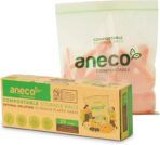ANECO 100% Compostable Food Storage Bags with Ziplock - Extra Thick Resealable Sandwich Bags for Meal Prep, Food Storage, Carrying - Food Safe Disposable Freezer Snack Bags, Quart Size (25 Bags) - Image 2