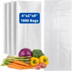 ASSUREPAK Plastic Produce Bag for Bread and Groceries - 4"x2"x8" - 1000 Bags - 0.95 mil - Natural Color - No Venting Holes LDPE - Image 2