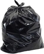 Aluf Plastics 45 Gallon 1 MIL Black Heavy Duty Garbage Bags - 40" x 46" - Pack of 400 - For Contractor, Industrial, Healthcare, & Municipal - Image 2