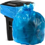 Aluf Plastics 55 Gallon Blue Trash bags for Rubbermaid Brute - Pack of 100 - Garbage or Recycling bags 38" x 55" 1.2 (equivalent) MIL - For Industrial, Home, Contractor - Image 2