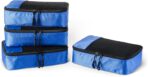 Amazon Essentials 4-Piece Packing Cubes Travel Accessories Set, Space-Saving Luggage Organizers with Double Zipper, Mesh Top, Small/Medium/Large/Slim, Blue (Previously Amazon Basics) - Image 2
