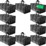 BAG-THAT! 10 Moving Bags Heavy Duty Extra Large Stronger Handles Wrap Storage Totes Zippered Reusable Packing Bags Moving Supplies Storage Boxes Storage totes Moving Boxes Packing Supplies Packing Box - Image 2