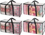 BALEINE 4-Pack Oversized Moving Bags with Reinforced Handles, Heavy-Duty Storage Tote for Clothes, Moving Supplies (Clear, 4-Pack) - Image 2