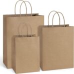 BagDream 75PCS Kraft Paper Bags 5x3x8, 8x4.25x10, 10x5x13 Gift Bags with Handles Bulk for Shopping, Retail, Merchandise, Recyclable Undecorated, Multi-Use Paper Sack - Image 2