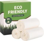 Biodegradable Handle Trash Bags 4-5 Gallon, 100% Compostable Garbage Bags Wastebasket Liners Bags for kitchen bathroom office garden,US BPI ASTM D6400 and Europe OK Compost Home Certified - Image 2