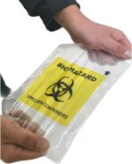 Biohazard Specimen Bags,100pcs 6x9in/15x25cm，2 Mil Thick，Laboratory Sample Bag with Biohazard Logo Printing, Ziplock Top with Outside Pocket Paperwork Pouch - Image 2