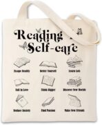 Book Lovers Tote Bag, Grocery Reusable Tote Bag for Reading Accessories, Librarian, Readers, Teacher, Library Present - Image 2