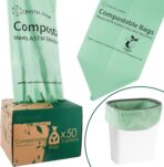 C Crystal Lemon 50 Count Biodegradable Kitchen Food Waste Bags - 6 Gallon Scraps Bags - Heavy Duty Compostable Waste Bags for Kitchen - Unscented Trash Bags 6 Gallon for Yard, Food - Image 2