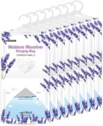 CANAGER Hanging Moisture Absorber, Lavender Vanilla Moistureproof Hanging Bag，Dehumidifier Bag (8 packs) Hanging Closet Dehumidifier Bags, Moisture Absorb 12.5 oz - Image 2