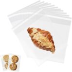 Clear Resealable Cellophane Bags 6 X 6 Inch Self Sealing Cellophane Bags, 200Pcs Cookie Bag with Seal Packaging Treat Bag for Wrapping Bread, Soaps, Candies and Party Favors - Image 2