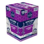 Color Scents Tall Kitchen Trash Bags - 13 Gallon, 100 Bags (1 Pack of 100 Count), Drawstring - White bag in Lavender + Sage Scent with Microban - Image 2