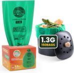 Compost Bags 1.3 Gallon,150 Count,Compostable Small Trash Bags for Kitchen Countertop Compost Bin 0.75, 1,1.2, 1.3Gallon,ASTM D6400, US BPI and Europe OK compost HOME certified - Image 2