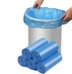 Compostable Trash Bags, 13-15 Gallon Biodegradable Trash Bags Recycled Garbage Bags Unscented Wastebasket Liners for Kitchen Office(75 Counts, Blue) - Image 2