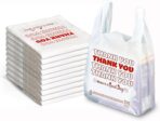 Concession Essentials Disposable & Reusable Thank You T-Shirt Bags- Pack of 50ct - Image 2