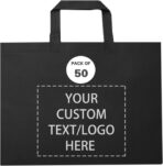 Custom Tote Bags Set of 50, Bulk Pack Grocery Shopping Travel Business Activities advertisement Reusable Bag - Image 2