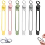 Data Cable Organizer, 2025 New Elastic Silicone Cable Straps Cord Organizer, Reusable Cable Ties Wire Organizer for Bundling and Fastening Earphone, Phone Charger (6 Pcs) - Image 2