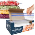 DiRose Reclosable Freezer Bags - 1 Gallon Size (200 Pack) | Double Zipper, Airtight Seal, BPA-Free, Premium Thick Heavy-Duty Bags for Safe and Secure Food Storage - Image 2