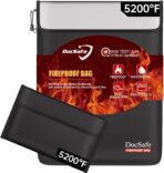 DocSafe Fireproof Document Bag (5200℉) with Fireproof Organizer Travel Case,Heat Insulated Fire＆Water Resistant 8 Layers Safe Money Bag Storage for Important Documents,Cash,Power Bank,Valuables,Black - Image 2