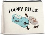Dog Lover Gifts Makeup Bag for Women Dachshund Happy Pills Cosmetic Pouch Medicine Bag Gift for Dog Lovers Pharmacy Tech Vet Pharmacist - Image 2