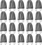 Drawstring Backpack Bulk 20 Pcs Draw String Backpack Bags DIY Gym Sports Traveling Yoga Cinch Bag Sackpack Drawstring (grey) - Image 2