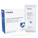 Dukal 9006 Cotton Tipped Applicator, Non-Sterile, 6" (10 Bags of 100) (Pack of 1000) - Image 2