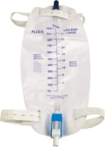 Easy-Tap Leg Bag Urinary Drainage Bag, 1000ml, Anti-Reflux Valve, Cloth Straps, Easy Flip Drain (Pack of 3) - Image 2
