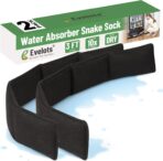 Evelots Water Absorber Snake Sock -2 Pack-Reusable Water Barrier - Absorbs 10 Times its Weight-Great for Leaks & Spills from Doors, Windows, Water Tank, Heavy Rain, Shower Tub-3 Feet Long - Image 2
