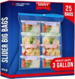 Extra Large Jumbo Size 3 Gallon Slider Storage Bags, 25 Bigger Resealable Extra Large Clear Plastic, 2 Mil Thick for Moving, Food Meal Preparation, Clothing, Toys, Shoes, Toiletries, Snacks - Image 2