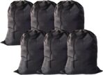 Extra Large Laundry Bag 6 Pack, Travel Laundry Bags with Drawstring Closure, 30"x40", for college, dorm and apartment dwellers (6Pcs Black) - Image 2