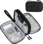 FYY Electronic Organizer, Travel Cable Organizer Bag Pouch Electronic Accessories Carry Case Portable Waterproof Double Layers Storage Bag for Cable, Cord, Charger, Phone, Earphone, Medium, Black - Image 2