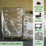Farm Plastic Supply - Clear Pallet Covers - 2 Mil (48" x 106" x 36") - Heavy Duty Construction Grade Strength Pallet Bags, Polyethylene Pallet Bags, Outdoor Protection, and Pallet Storage (5 Pack) - Image 2
