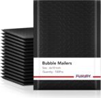 Fuxury Bubble Mailers 6x10" 100 Pack Black Padded Envelopes Usable Size 6x9" Thick Mailing Envelopes Bubble Opaque Padded Mailers Shipping Bags for Mailing Jewelry Makeup Small Business#0 - Image 2