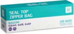 Gallon Food Storage Zipper Bags- 100 Count, BPA-Free, 2 Mils Thick, Easy Glide Closure, Leak-Proof for Storage & Organization - Image 2