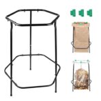 Garden Trash Bag Holder Stand, Metal Leaf Bag Holder, Frame Holds 30-55 Gallon Multi Use Bags, Outdoor Trash Bag Holder for Yard and Lawn Cleanup, Gardening, Camping, Parties - Image 2