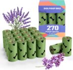 Green Dog Poo Bags Lavender scent - 270 Large Biodegradable Poop Bags, Extra Thicken Strong Corn Starch Blended Compostable Leak Proof Poop Waste Bag for Dogs - Image 2