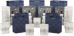 Hallmark Assorted Christmas Gift Bags Bulk - Snowflake, Tree, Snowman, Plaid (18 Gift Bags: 5 Small 5", 4 Medium 8", 4 Large 11", 3 XL 14", 2 Bottle Bags) for Holiday Parties, Hanukkah, Weddings - Image 2