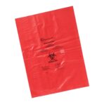 Heathrow Scientific HS10320 Biohazard Disposable Bag, 8" x 12", Red - Image 2