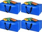 Heavy Duty Large Storage Bags, XL Blue Moving Bags for College Dorm Room Essentials, Moving Supplies Compatible with IKEA Frakta Cart, 4 Packs - Image 2