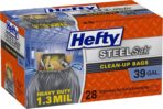 Hefty SteelSak Heavy Duty Large Clean-Up Trash Bags, 39 Gallon, 28 Count - Image 2