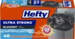 Hefty Ultra Strong 13 Gallon Trash Bags, Black Tall Kitchen Trash Bags 13 Gallon Size, Break Resistant Drawstring Enclosure, Continuous Odor Control, Blackout, Clean Burst Scent, 40 Bags - Image 2