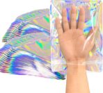 Holographic Bags 50pcs Mylar Bags 7x9 inches Resealable Bag with Party Favor Bag Coffee Storage for Small Business - Image 2