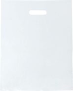 InfinitePack 500 Pcs Clear Unprinted Merchandise Bags 9" x 12" Die Cut Handles Retail Shopping Bags, Reusable Plastic Bags for Clothing, Shopping, Tradeshow, Retails - LDPE Clear Handle Bag (CLEAR - Image 2