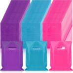 Janlaugh 300 Pcs Merchandise Bags with Die Cut Handle, 1.5 Mil 9 x 12 Inch Thick, Retail Bags, Plastic, for Shopping, Gift, Store, Customers, Boutique, Small Business(Pink Purple Teal) - Image 2