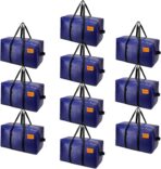 KRYSTY 10-Pack Heavy Duty Moving Bags and Large Storage Bags with Strong Handles, Durable Zippers,and Space-Saving Design,Extra Large Storage Totes for Space Saving and Moving Supplies - Image 2