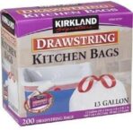 Kirkland Signature Drawstring Kitchen Trash Bags - 13 Gallon, 200 Count - Image 2