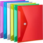 LEOBRO Plastic File Folders for Documents, 6 PCS Plastic Envelopes, Reusable Clear File Folders File Bags Document Holder, A4 Size - Image 2