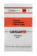 Lab Guard SBL2X69B Polyethylene (LDPE/LLDPE Blend) Specimen Bag with TearZone Destroyable Biohazard Symbol, Bulk Packaging (Pack of 1000) - Image 2