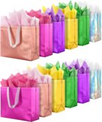 Lzerking Gift Bags with Handles 30 Pack 13x5x11in（Includes Tissue Paper） Colorful Reusable Gift Bags for Parties, Birthdays, Weddings, Holidays - Image 2