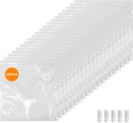 MEGAWISE Vacuum Zipper Bags 20Pcs (8.5 * 8.5in), BPA Free, Reusable Food Storage Bags with Air Valve for Sous Vide Cooking/Freezer/Microwave Heating, with 5 Seal Clips. - Image 2